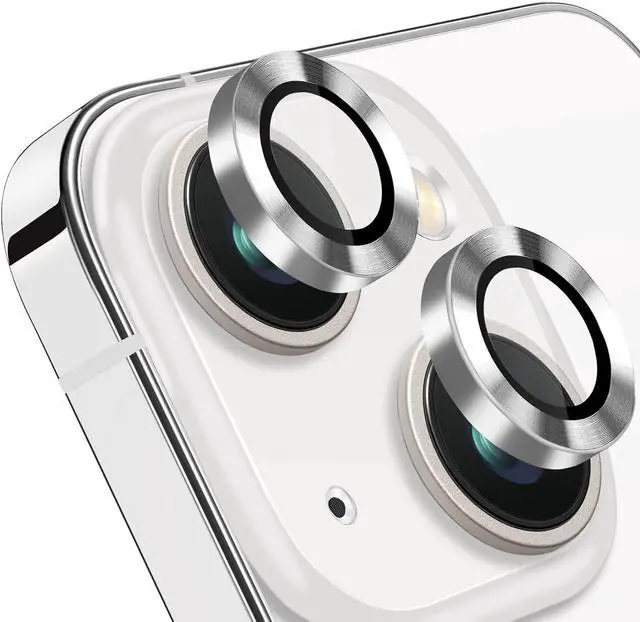 Alt view image 6 of 7 - Entronix Camera Lens Protector Compatible with iPhone 14/14 Plus - Luxury Metal