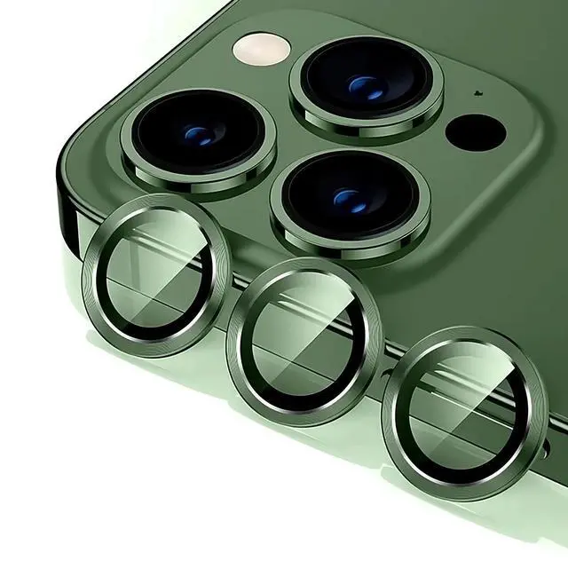 Alt view image 5 of 7 - Entronix Camera Lens Protector Compatible with iPhone 15 Pro/15 Pro Max - Luxury Metal