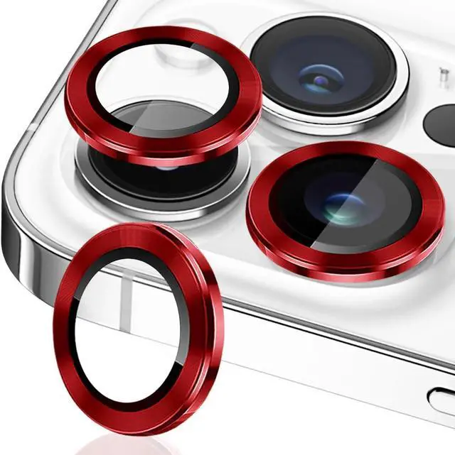 Alt view image 6 of 7 - Entronix Camera Lens Protector Compatible with iPhone 15 Pro/15 Pro Max - Luxury Metal
