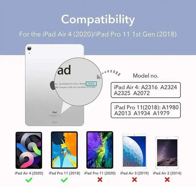 Alt view image 7 of 7 - Entronix Case Compatible with iPad Pro 11/Air 4 10.9" - 360º Rotating Cover