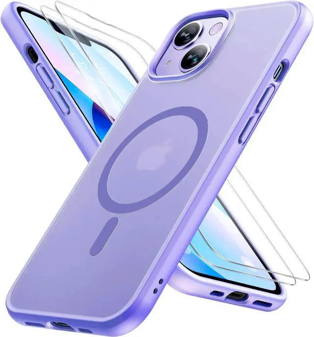 Alt view image 4 of 7 - Entronix Bundle Compatible with iPhone 15 Plus - [Magnetic] Translucent Matte Case & 2 Clear Screen Protectors