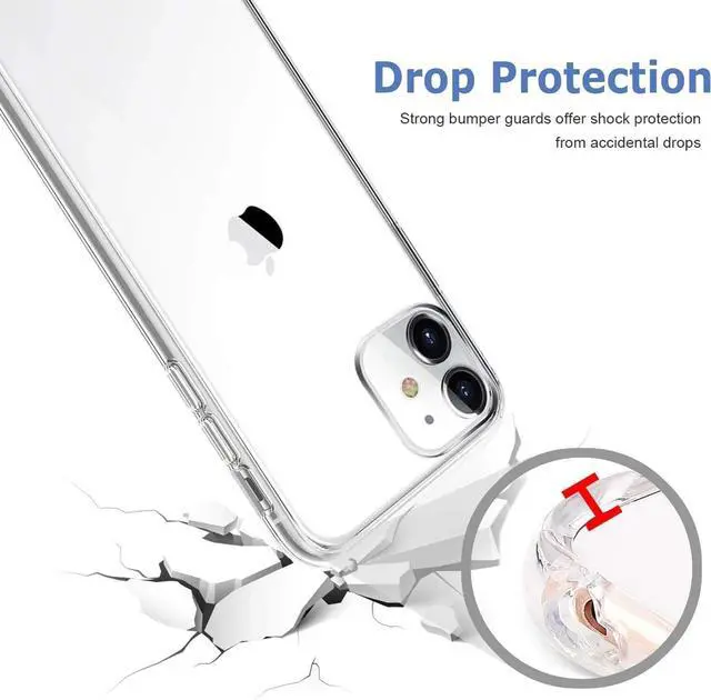 Alt view image 3 of 5 - Entronix Case Compatible with iPhone 11 - [Hard Back] Thick Clear
