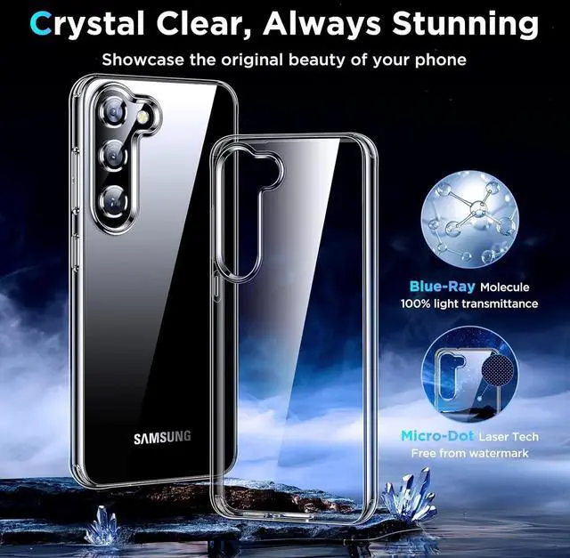 Alt view image 3 of 5 - Entronix Case Compatible with Galaxy S24 Plus - [Hard Back] Clear Cover