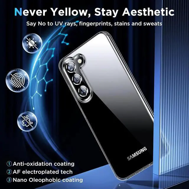 Alt view image 4 of 5 - Entronix Case Compatible with Galaxy S24 Plus - [Hard Back] Clear Cover