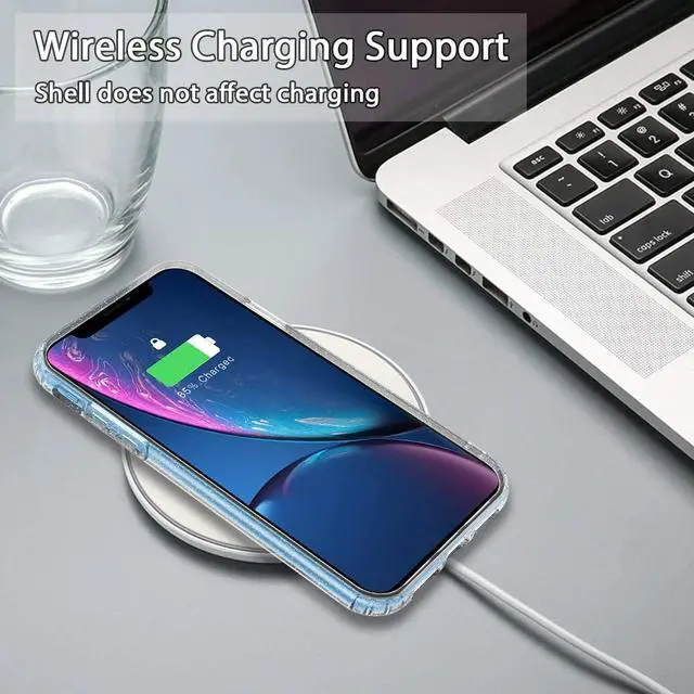 Alt view image 4 of 5 - Entronix Case Compatible with iPhone XR - [Hard Back] Glitter Clear