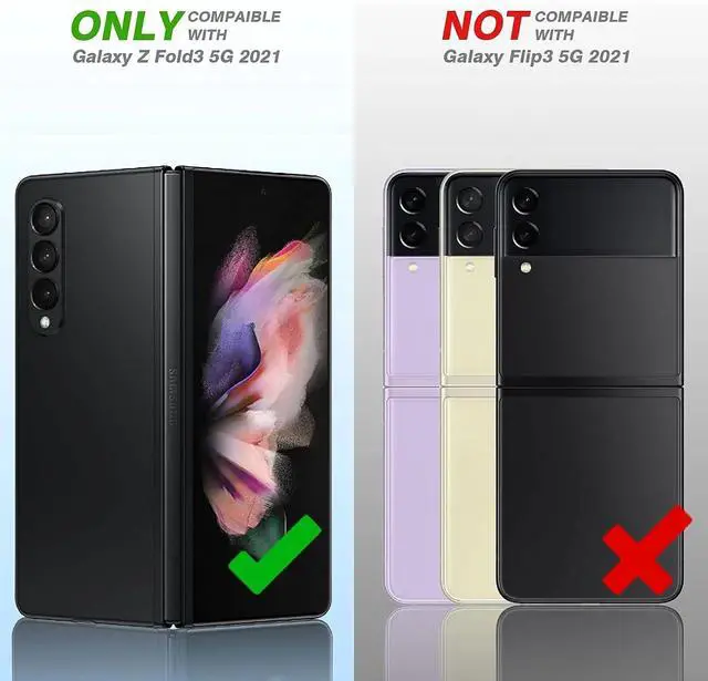 Alt view image 2 of 5 - Entronix Clear Camera Lens Protector Compatible with Galaxy Z Fold3 - 3-Piece Combo