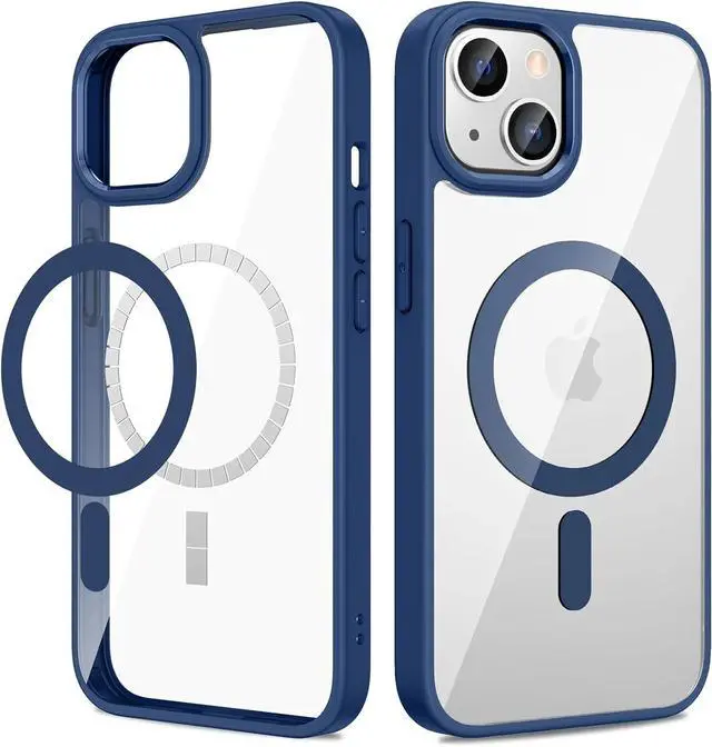 Alt view image 2 of 7 - Entronix [Magnetic] Case Compatible with iPhone 13 - [Clear Back] Soft Matte Frame