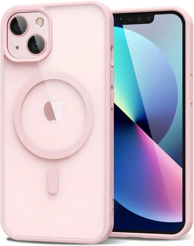 Alt view image 3 of 7 - Entronix [Magnetic] Case Compatible with iPhone 13 - [Clear Back] Soft Matte Frame