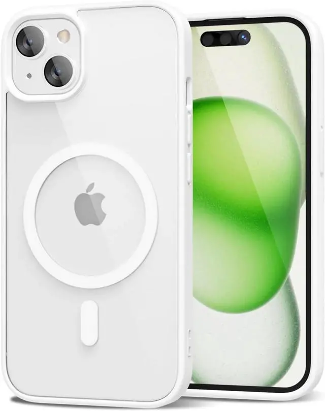 Alt view image 5 of 7 - Entronix [Magnetic] Case Compatible with iPhone 13 - [Clear Back] Soft Matte Frame