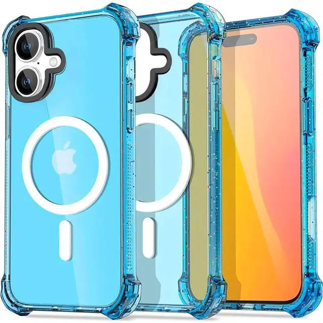 Alt view image 2 of 7 - Entronix [Magnetic] Case Compatible with iPhone 16 - Clear Bounce Frame
