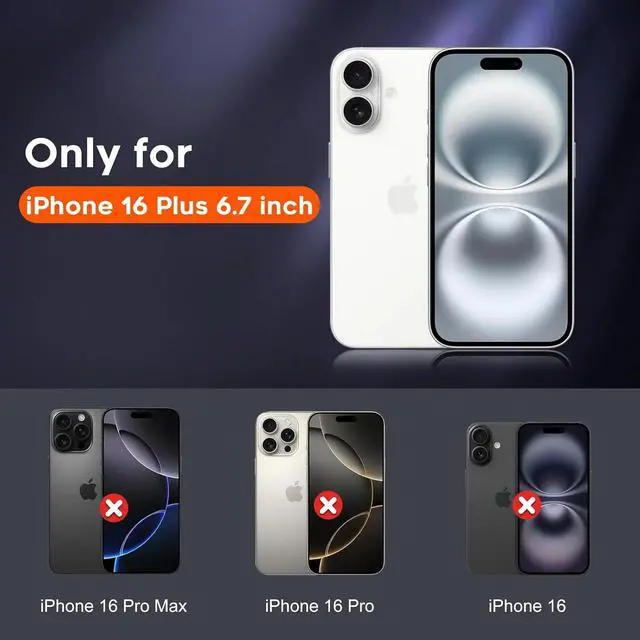 Alt view image 5 of 7 - Entronix [Magnetic] Case Compatible with iPhone 16 Plus - Clear Bounce Frame