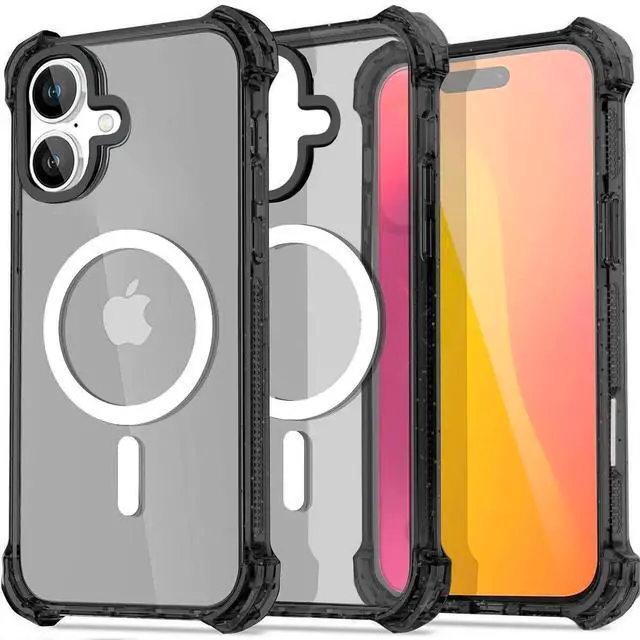 Main image of Entronix [Magnetic] Case Compatible with iPhone 16 - Clear Bounce Frame