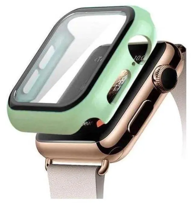 Alt view image 4 of 7 - Entronix Case Compatible with iWatch Series 9/8/7, 45mm - Hard Cover w/ Built-In Screen Protector