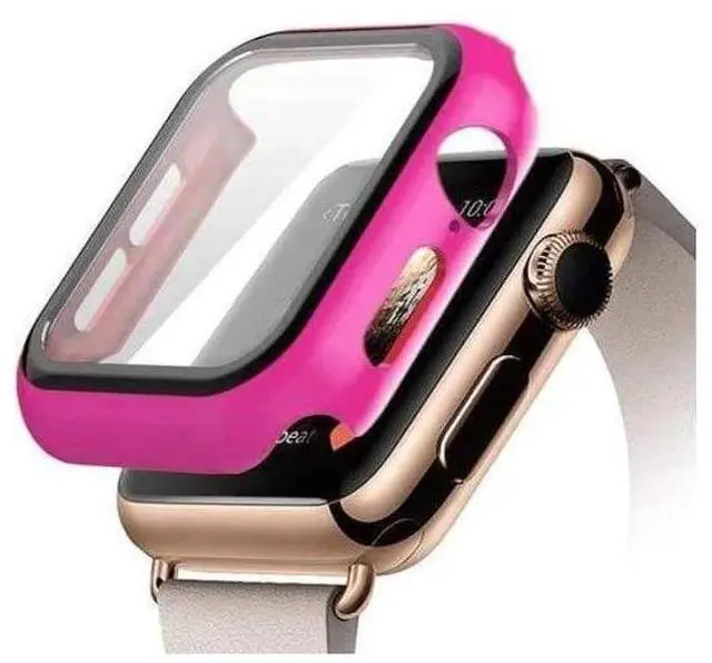 Alt view image 5 of 7 - Entronix Case Compatible with iWatch Series 9/8/7, 45mm - Hard Cover w/ Built-In Screen Protector