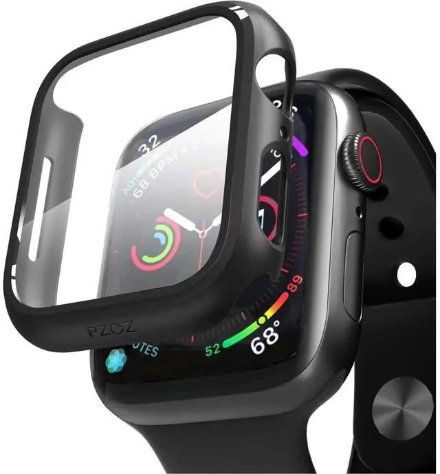 Alt view image 2 of 7 - Entronix Case Compatible with iWatch Series 9/8/7, 45mm - Hard Cover w/ Built-In Screen Protector