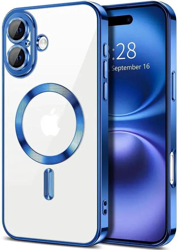 Alt view image 3 of 7 - Entronix [Magnetic] Case Compatible with iPhone 16 - [Clear Back] Luxury Glossy Cover