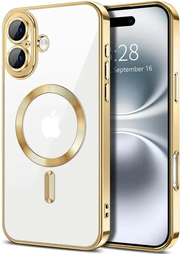 Alt view image 5 of 7 - Entronix [Magnetic] Case Compatible with iPhone 16 - [Clear Back] Luxury Glossy Cover