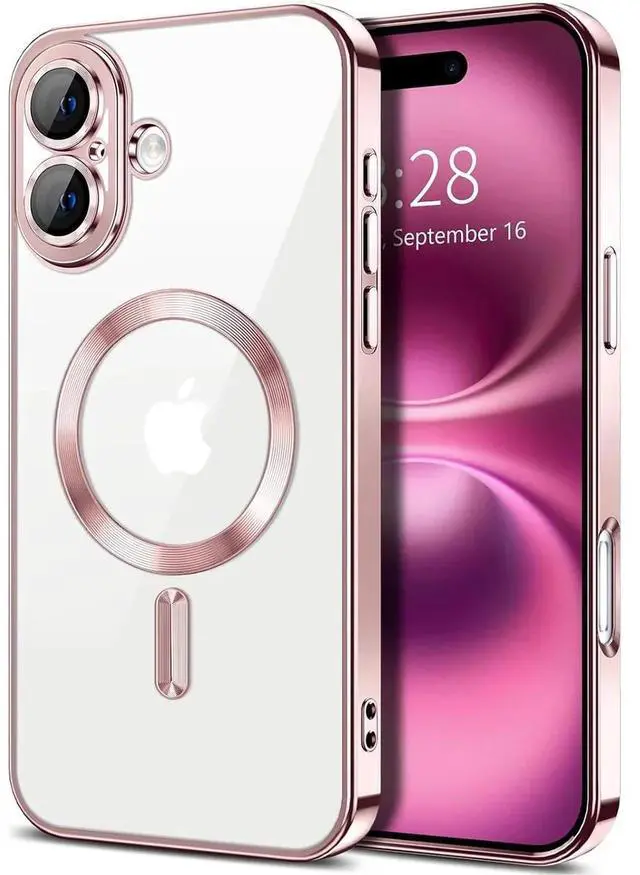 Alt view image 4 of 7 - Entronix [Magnetic] Case Compatible with iPhone 16 - [Clear Back] Luxury Glossy Cover