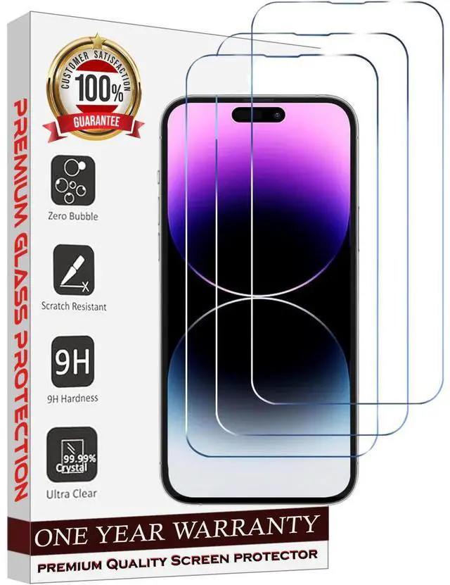 Alt view image 2 of 2 - Entronix Clear Screen Protector Compatible with iPhone 15 Plus - 3-Piece Combo