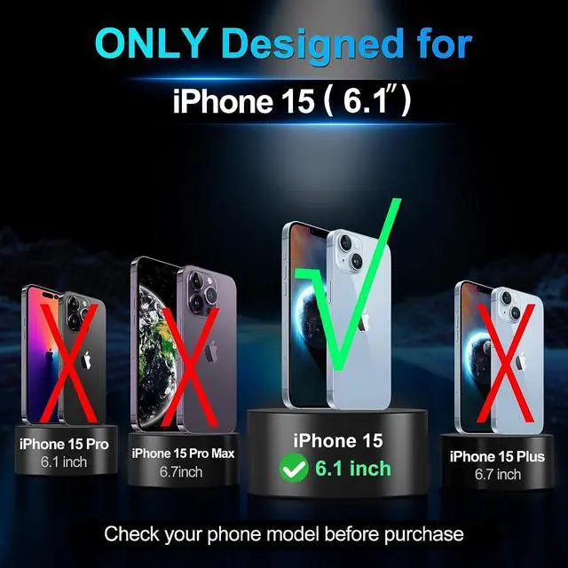 Alt view image 3 of 7 - Entronix Case Compatible with iPhone 15 - Triple-Layer Heavy Duty Protection