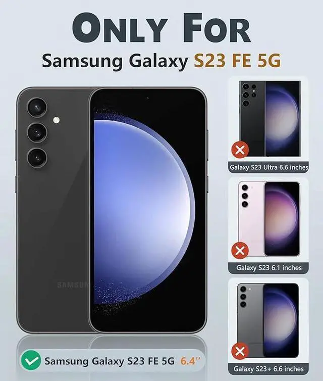 Alt view image 4 of 7 - Entronix Bundle Compatible with Galaxy S23 FE - Heavy Duty Case & 1 Clear Screen Protector