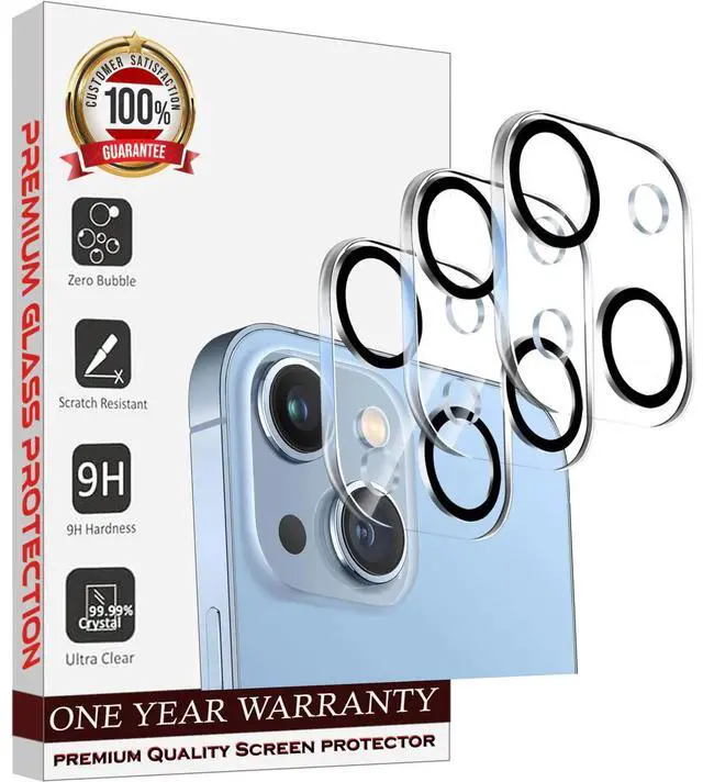 Main image of Entronix Clear Camera Lens Protector Compatible with iPhone 13 Mini - 3-Piece Combo