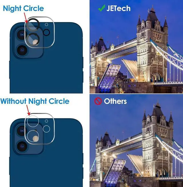 Alt view image 5 of 6 - Entronix Clear Camera Lens Protector Compatible with iPhone 13 Mini - 3-Piece Combo