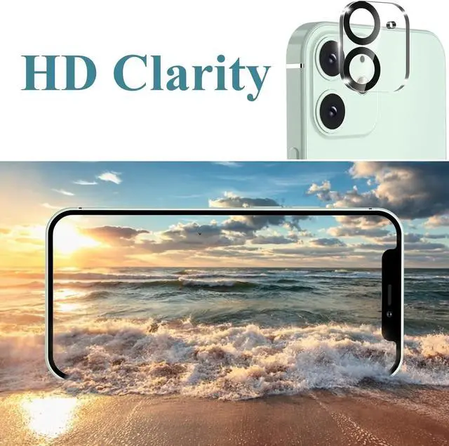Alt view image 6 of 6 - Entronix Clear Camera Lens Protector Compatible with iPhone 13 Mini - 3-Piece Combo