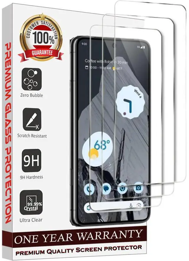 Alt view image 2 of 2 - Entronix Clear Screen Protector Compatible with Pixel 7 - 3-Piece Combo