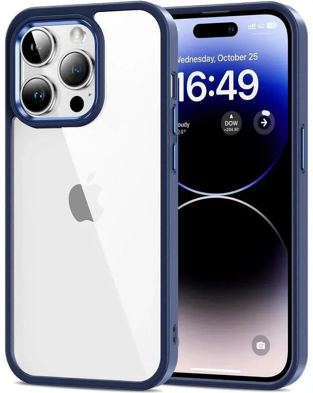 Alt view image 2 of 7 - Entronix Case Compatible with iPhone 12/12 Pro - [Clear Back] Impact Chrome Frame