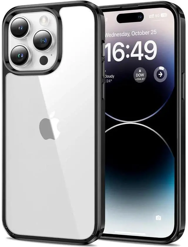 Main image of Entronix Case Compatible with iPhone 12/12 Pro - [Clear Back] Impact Chrome Frame