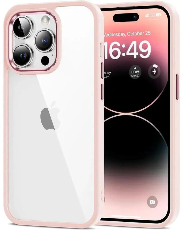 Alt view image 3 of 7 - Entronix Case Compatible with iPhone 12/12 Pro - [Clear Back] Impact Chrome Frame