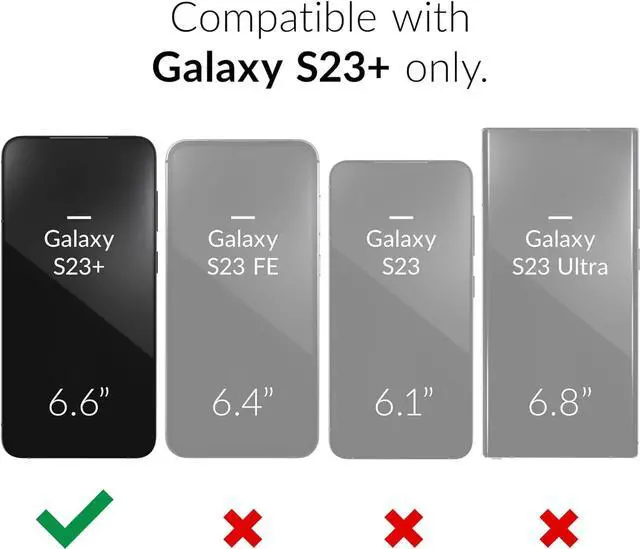 Alt view image 4 of 7 - Entronix Bundle Compatible with Galaxy S23 Plus - Heavy Duty Case & 1 Clear Screen Protector