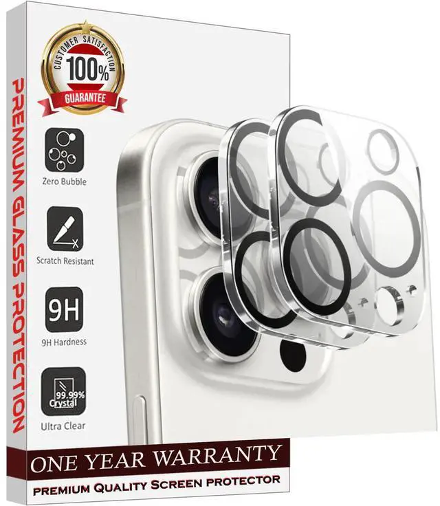 Main image of Entronix Clear Camera Lens Protector Compatible with iPhone 13 Pro Max - 2-Piece Combo