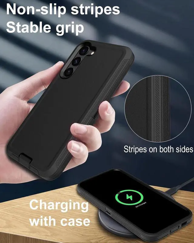 Alt view image 7 of 7 - Entronix Bundle Compatible with Galaxy S23 Plus - Heavy Duty Case & 1 Clear Screen Protector