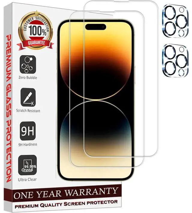 Alt view image 2 of 5 - Entronix Clear Screen Protector & Camera Lens Protector Compatible with iPhone 15 Pro Max - 4-Piece Combo