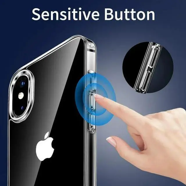 Alt view image 4 of 6 - Entronix Case Compatible with iPhone X/XS - [Hard Back] Slim Clear