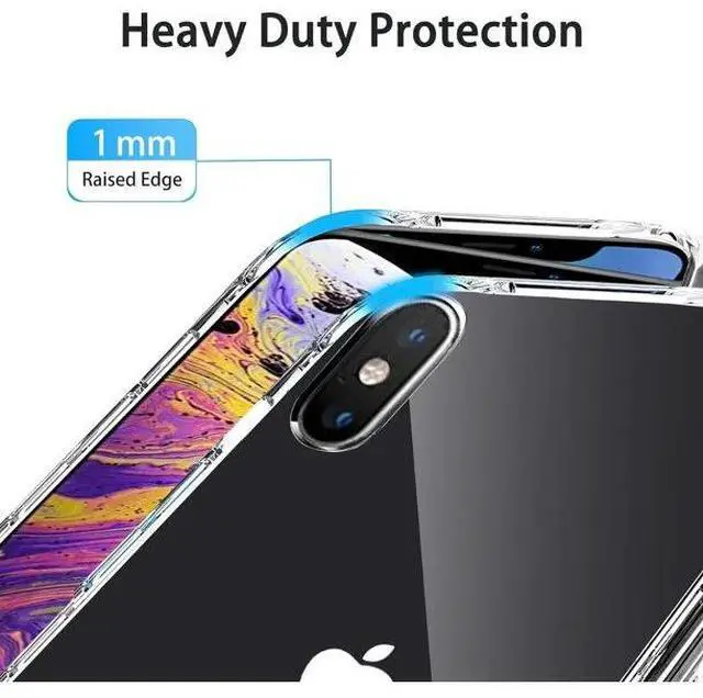Alt view image 5 of 6 - Entronix Case Compatible with iPhone X/XS - [Hard Back] Slim Clear