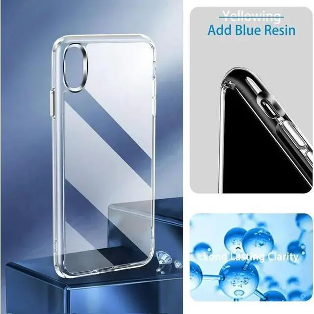 Alt view image 6 of 6 - Entronix Case Compatible with iPhone X/XS - [Hard Back] Slim Clear
