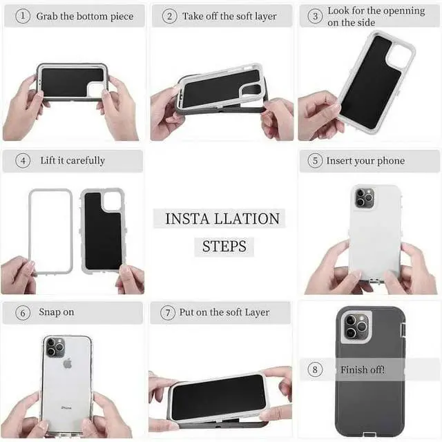 Alt view image 4 of 7 - Entronix Case Compatible with iPhone 14 Pro - Triple-Layer Heavy Duty Protection