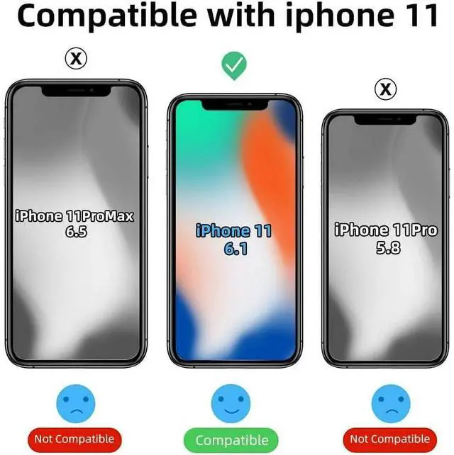 Alt view image 2 of 6 - Entronix [Magnetic] Case Compatible with iPhone 11 - [Hard Back] Slim Clear