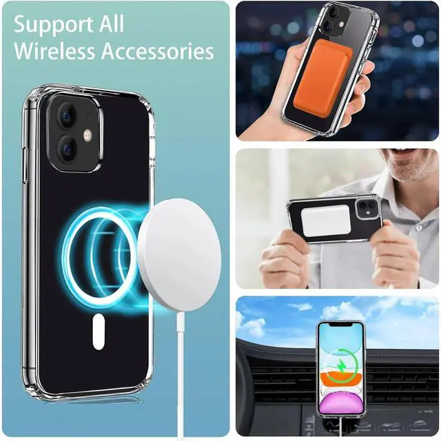 Alt view image 3 of 6 - Entronix [Magnetic] Case Compatible with iPhone 11 - [Hard Back] Slim Clear