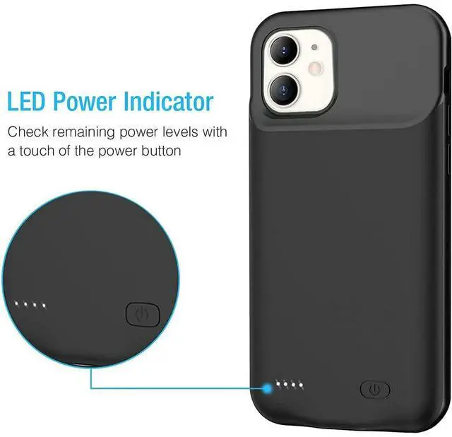 Alt view image 4 of 6 - Entronix Case Compatible with iPhone 11 - [6500mAh] Charging Powerbank Cover