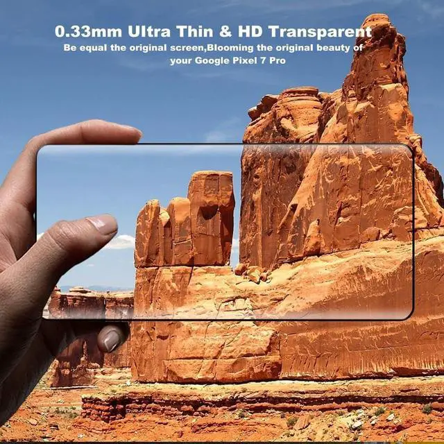 Alt view image 5 of 6 - Entronix Clear Screen Protector Compatible with Pixel 7 - 2 Piece Combo