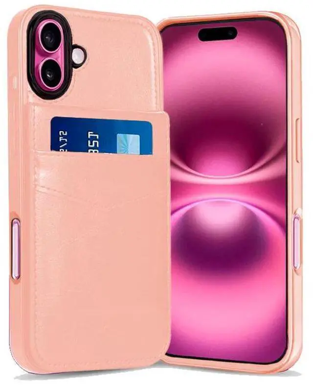 Main image of Entronix Case Compatible with iPhone 16 - [6 Slot Card Holder] Slim Leather Wallet