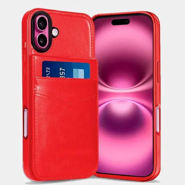 Alt view image 4 of 7 - Entronix Case Compatible with iPhone 16 - [6 Slot Card Holder] Slim Leather Wallet