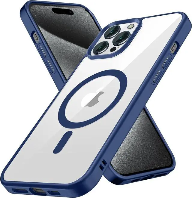 Alt view image 2 of 7 - Entronix [Magnetic] Case Compatible with iPhone 14 Pro - [Clear Back] Soft Matte Frame