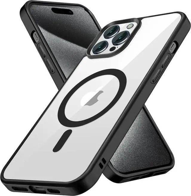 Main image of Entronix [Magnetic] Case Compatible with iPhone 14 Pro - [Clear Back] Soft Matte Frame