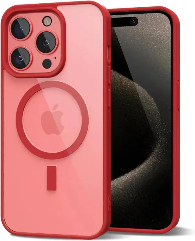 Alt view image 4 of 7 - Entronix [Magnetic] Case Compatible with iPhone 14 Pro - [Clear Back] Soft Matte Frame