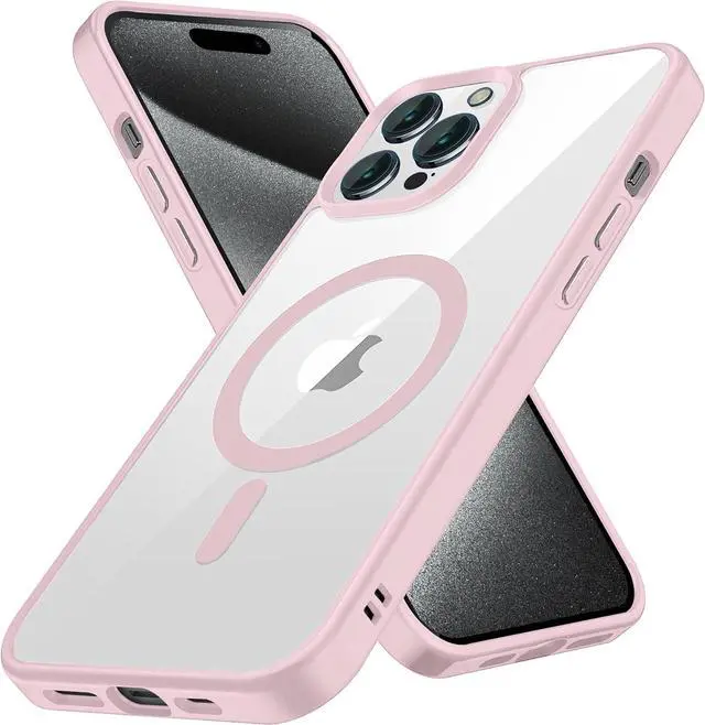 Alt view image 3 of 7 - Entronix [Magnetic] Case Compatible with iPhone 14 Pro - [Clear Back] Soft Matte Frame